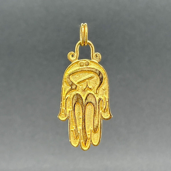 Estate 14K Y Gold 33.80mm Allah Hamsa Pendant - Walter Bauman Jewelers