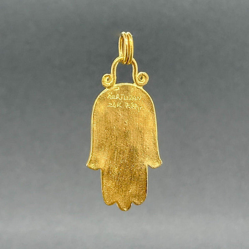 Estate 14K Y Gold 33.80mm Allah Hamsa Pendant - Walter Bauman Jewelers