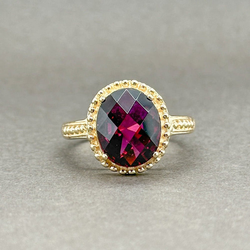 Estate 14K Y Gold 3.54ct Garnet Ring - Walter Bauman Jewelers