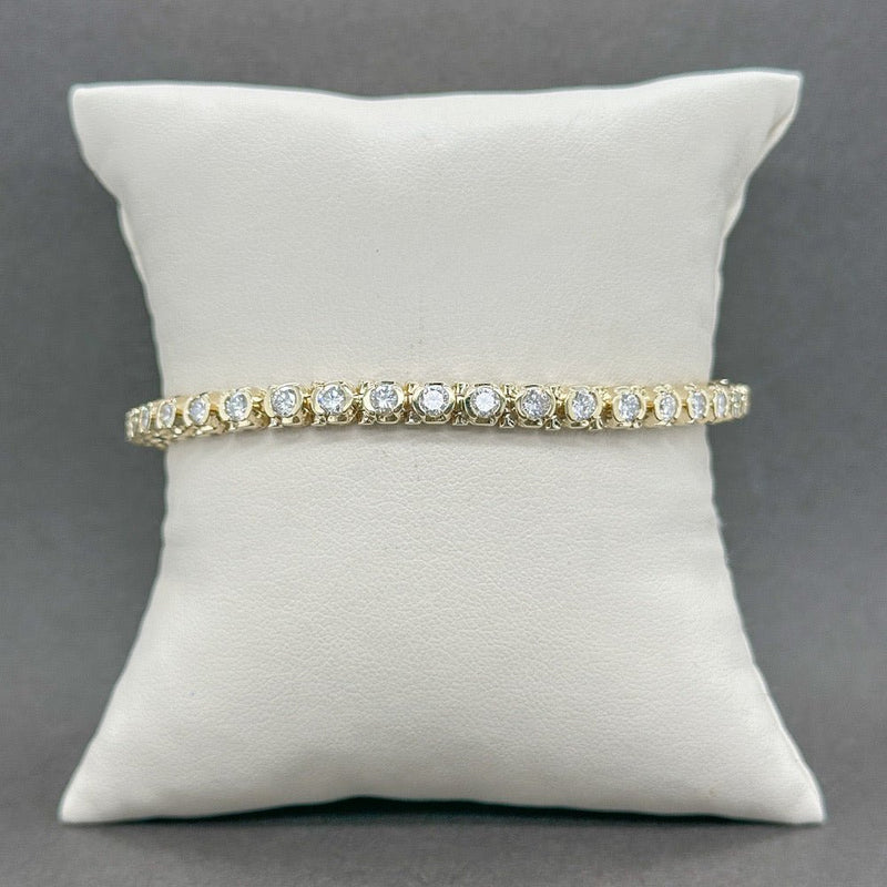 Estate 14K Y Gold 3.67ctw G-H/SI2-I1 Diamond Tennis Bracelet - Walter Bauman Jewelers