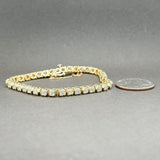 Estate 14K Y Gold 3.67ctw G-H/SI2-I1 Diamond Tennis Bracelet - Walter Bauman Jewelers