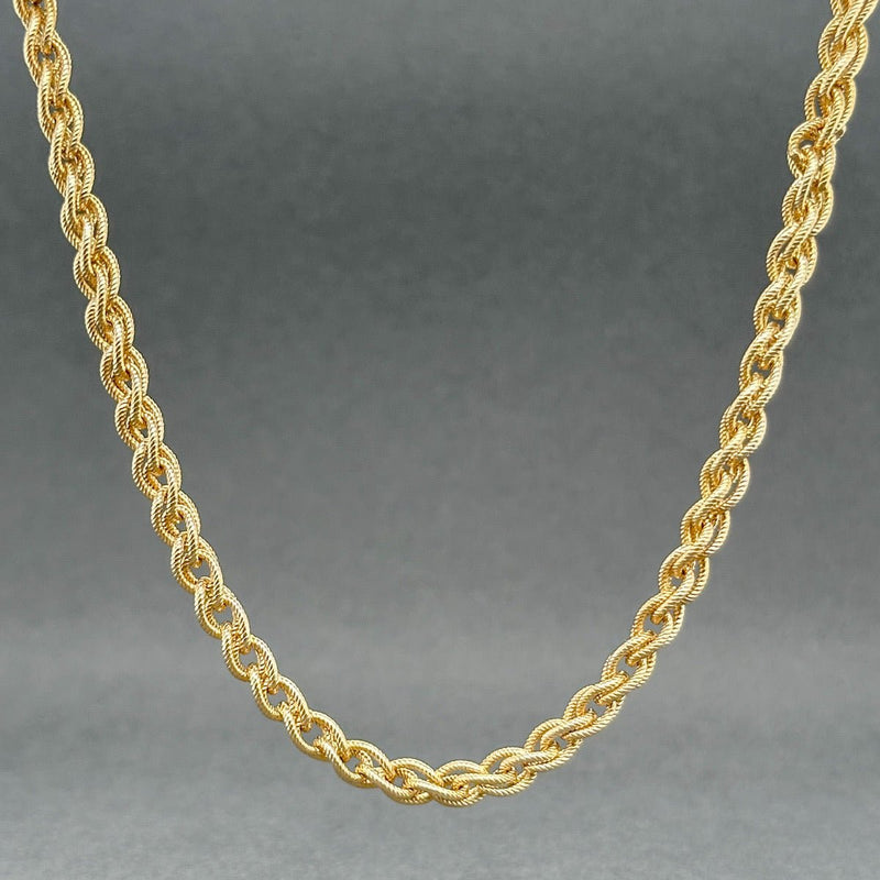 Estate 14K Y Gold 3.77mm 19” Double Curb Link Chain - Walter Bauman Jewelers