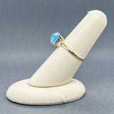 Estate 14K Y Gold 3.89ct Blue Topaz Ring - Walter Bauman Jewelers