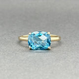 Estate 14K Y Gold 3.89ct Blue Topaz Ring - Walter Bauman Jewelers