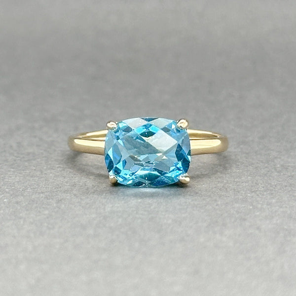 Estate 14K Y Gold 3.89ct Blue Topaz Ring - Walter Bauman Jewelers