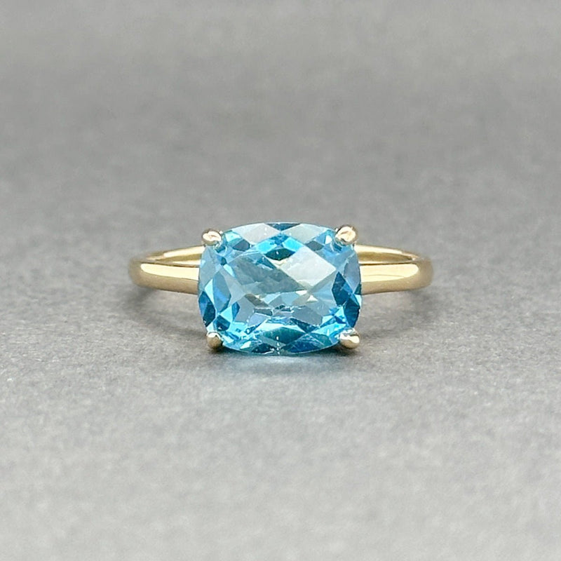 Estate 14K Y Gold 3.89ct Blue Topaz Ring - Walter Bauman Jewelers