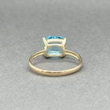 Estate 14K Y Gold 3.89ct Blue Topaz Ring - Walter Bauman Jewelers