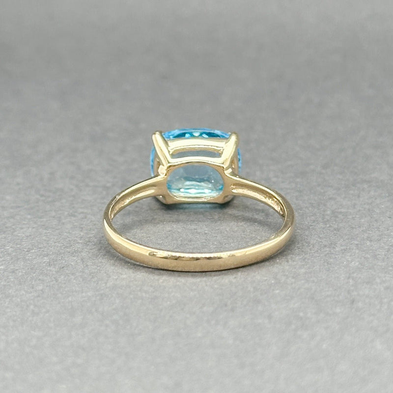 Estate 14K Y Gold 3.89ct Blue Topaz Ring - Walter Bauman Jewelers