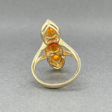 Estate 14K Y Gold 3.90ctw Citrine & 0.26ctw Diamond Ring - Walter Bauman Jewelers