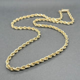 Estate 14K Y Gold 4.02mm 18” Rope Chain - Walter Bauman Jewelers