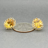 Estate 14K Y Gold 4.56ctw Citrine Stud Earrings - Walter Bauman Jewelers