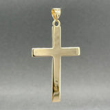 Estate 14K Y Gold 48.3mm Engraved Cross Pendant - Walter Bauman Jewelers