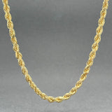 Estate 14K Y Gold 4mm 20” Rope Chain - Walter Bauman Jewelers