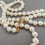 Estate 14K Y Gold 5 - 5.5mm 30” Akoya Pearl Necklace - Walter Bauman Jewelers