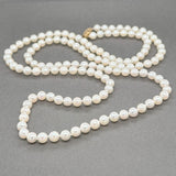 Estate 14K Y Gold 5 - 5.5mm 30” Akoya Pearl Necklace - Walter Bauman Jewelers