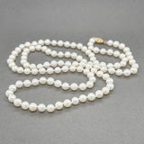 Estate 14K Y Gold 5.5 - 6mm 30” Akoya Pearl Necklace a - Walter Bauman Jewelers