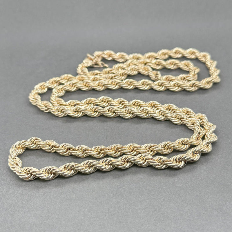 Estate 14K Y Gold 5.67mm 30” Hollow Rope Chain - Walter Bauman Jewelers