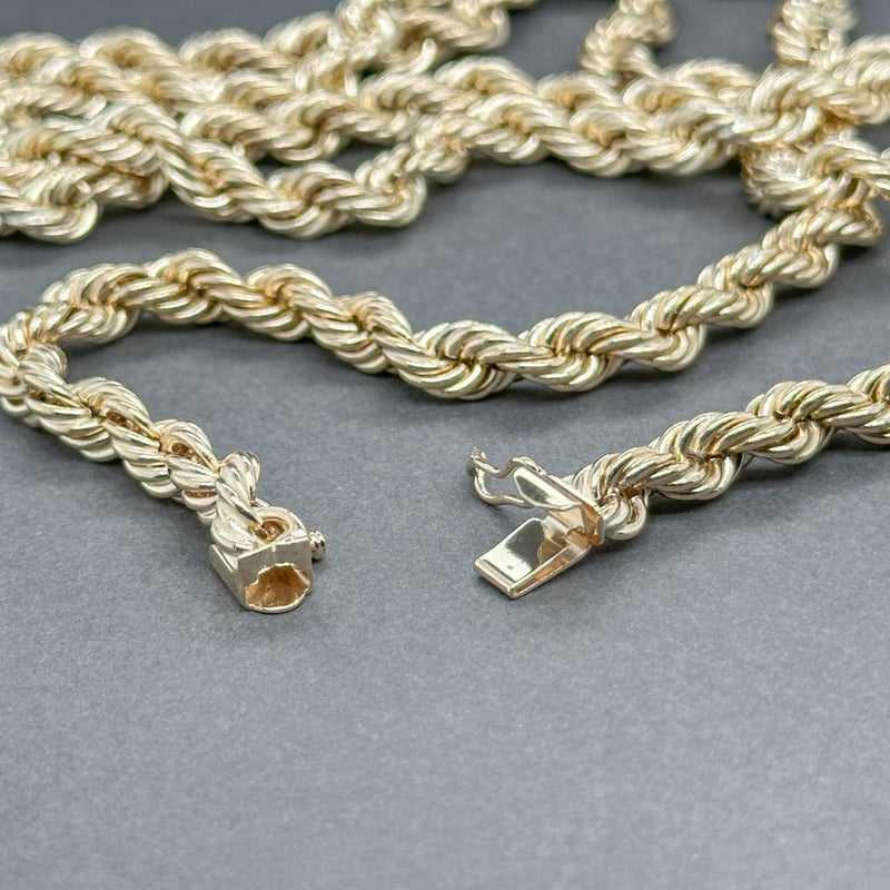 Estate 14K Y Gold 5.67mm 30” Hollow Rope Chain - Walter Bauman Jewelers