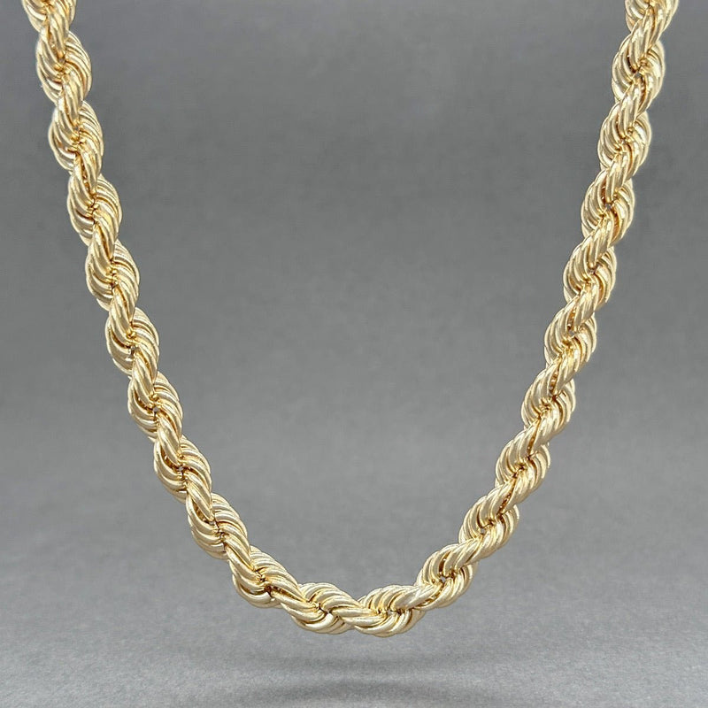 Estate 14K Y Gold 5.67mm 30” Hollow Rope Chain - Walter Bauman Jewelers