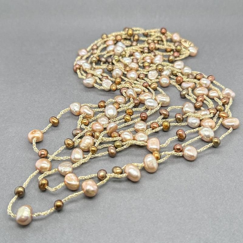 Estate 14K Y Gold 6 Strand Freshwater Pearl Necklace - Walter Bauman Jewelers