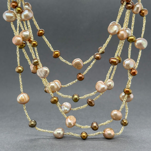 Estate 14K Y Gold 6 Strand Freshwater Pearl Necklace - Walter Bauman Jewelers