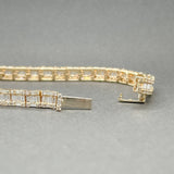 Estate 14K Y Gold 6.84ctw G/SI2-I1 Diamond Tennis Bracelet - Walter Bauman Jewelers
