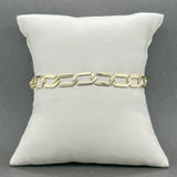Estate 14K Y Gold 6mm Hexagonal Curb Chain Bracelet - Walter Bauman Jewelers