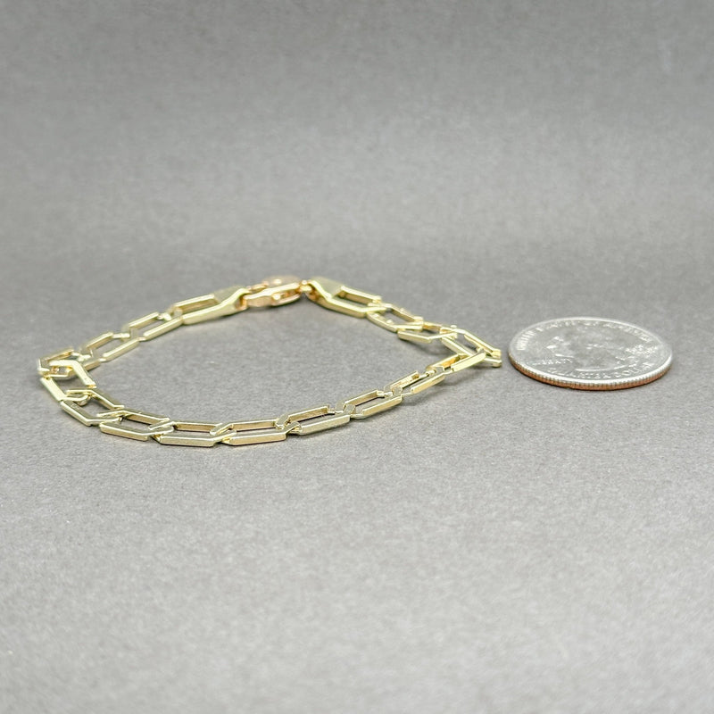 Estate 14K Y Gold 6mm Hexagonal Curb Chain Bracelet - Walter Bauman Jewelers