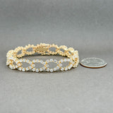 Estate 14K Y Gold 7.16ctw G/SI1-2 Diamond C Link Bracelet - Walter Bauman Jewelers