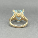 Estate 14K Y Gold 7.58ct Blue Topaz Cocktail Ring - Walter Bauman Jewelers