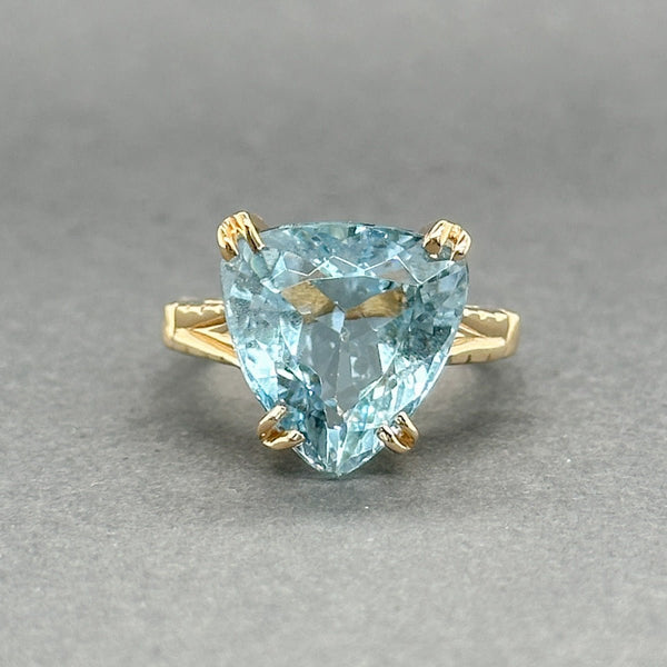 Estate 14K Y Gold 7.58ct Blue Topaz Cocktail Ring - Walter Bauman Jewelers