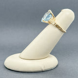 Estate 14K Y Gold 7.58ct Blue Topaz Cocktail Ring - Walter Bauman Jewelers