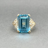 Estate 14K Y Gold 8.23ct Topaz & 0.06ctw Diamond Ring - Walter Bauman Jewelers