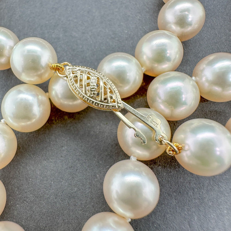 Estate 14K Y Gold 8.5 - 9mm Akoya Pearl 16” Necklace - Walter Bauman Jewelers