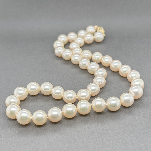 Estate 14K Y Gold 8.5 - 9mm Akoya Pearl 16” Necklace - Walter Bauman Jewelers