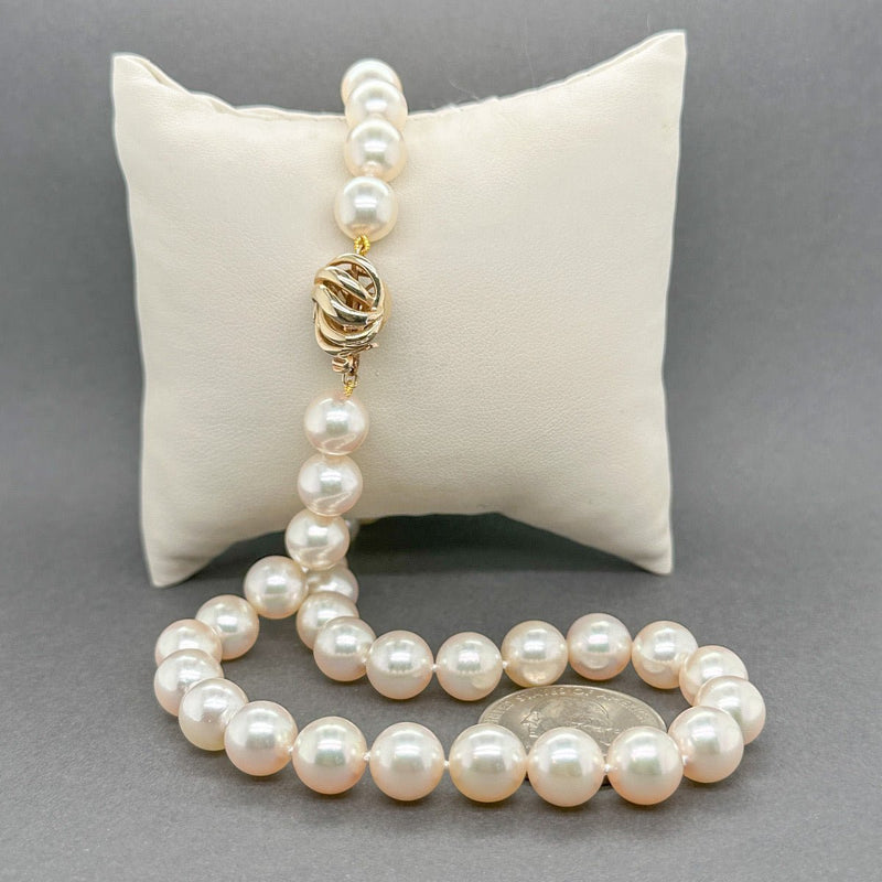 Estate 14K Y Gold 8.5 - 9mm Akoya Pearl 16” Necklace a - Walter Bauman Jewelers