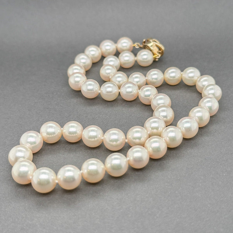 Estate 14K Y Gold 8.5 - 9mm Akoya Pearl 16” Necklace a - Walter Bauman Jewelers