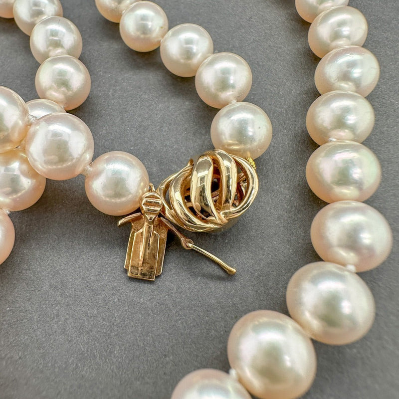 Estate 14K Y Gold 8.5 - 9mm Akoya Pearl 16” Necklace a - Walter Bauman Jewelers