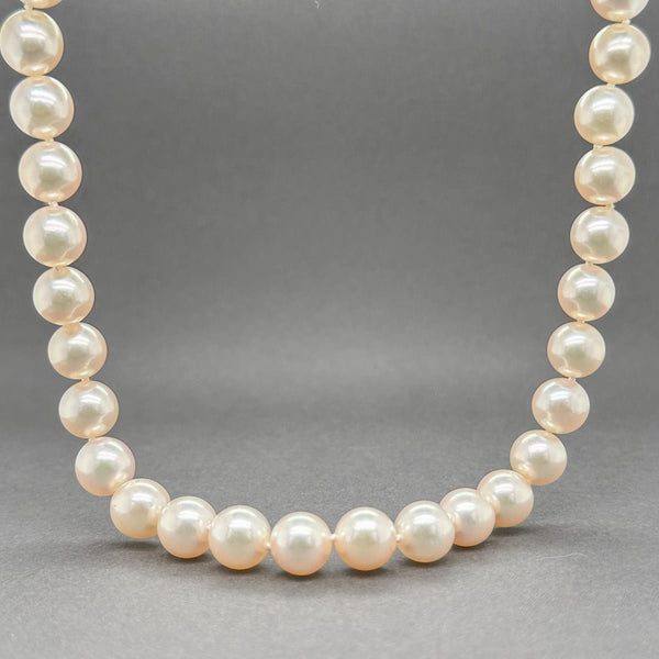 Estate 14K Y Gold 8.5 - 9mm Akoya Pearl 16” Necklace a - Walter Bauman Jewelers