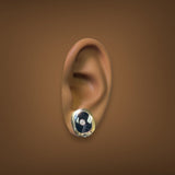 Estate 14K Y Gold 8.88ctw Onyx & 0.11ctw H/VS2 - SI1 Diamond Earrings - Walter Bauman Jewelers