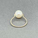 Estate 14K Y Gold 9.3mm Cultured Freshwater Pearl Ring - Walter Bauman Jewelers