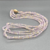 Estate 14K Y Gold Amethyst & Citrine Multistrand Necklace - Walter Bauman Jewelers