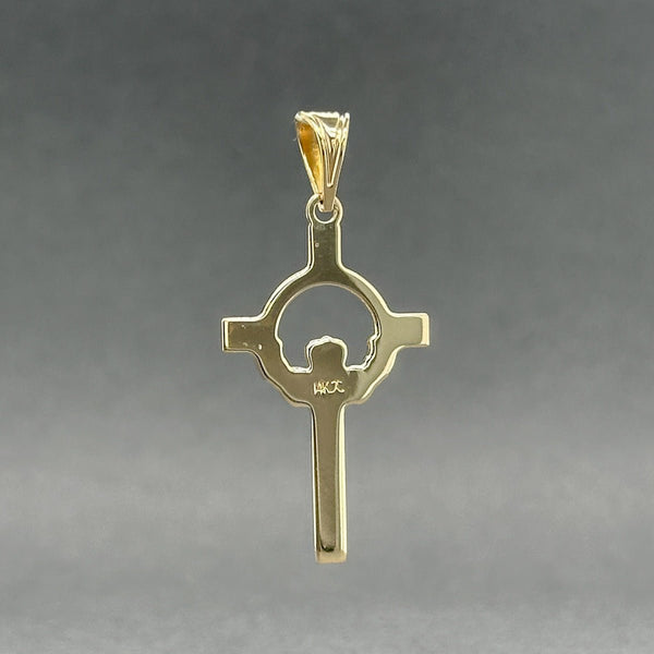 Estate 14K Y Gold Claddagh Cross Pendant - Walter Bauman Jewelers