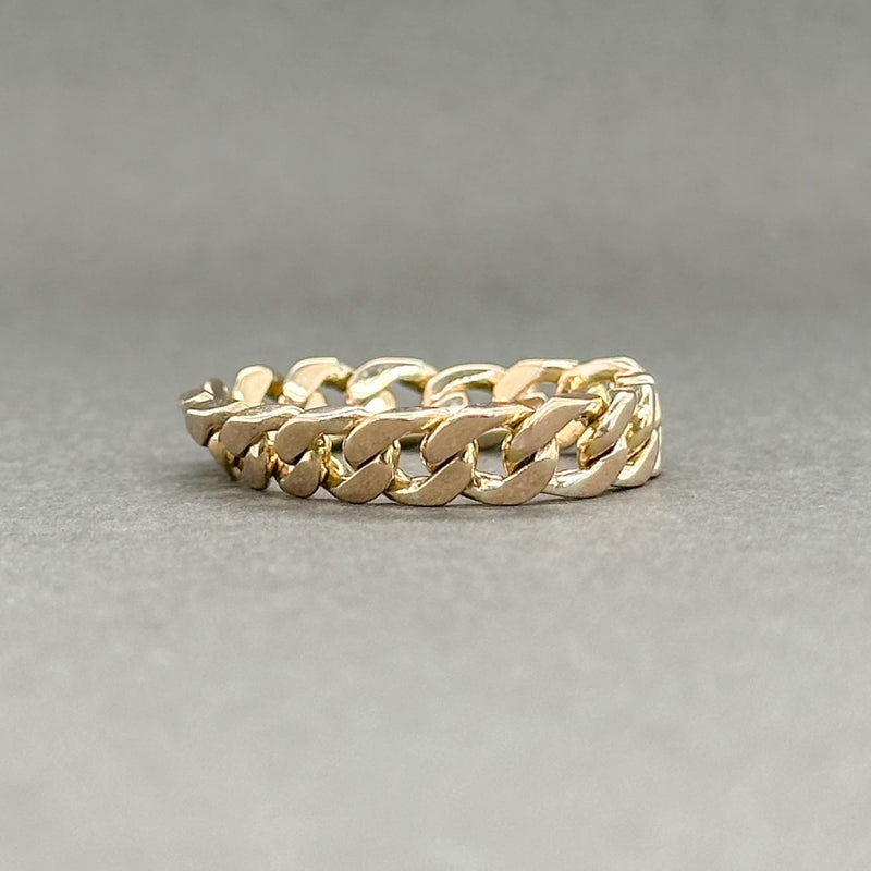 Estate 14K Y Gold Curb Link Chain Ring - Walter Bauman Jewelers