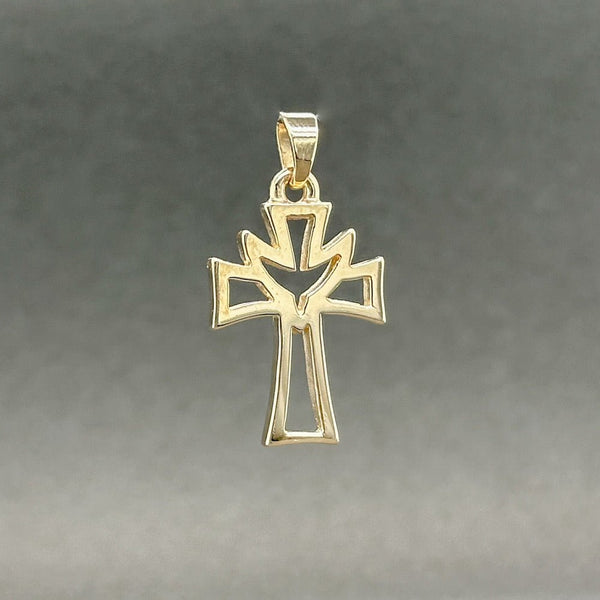 Estate 14K Y Gold Dove Cross Pendant - Walter Bauman Jewelers