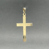 Estate 14K Y Gold Floral Engraved Cross Pendant - Walter Bauman Jewelers