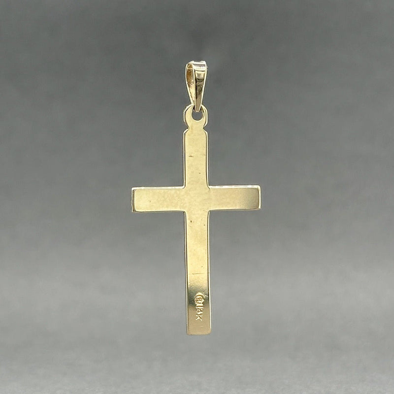 Estate 14K Y Gold Floral Engraved Cross Pendant - Walter Bauman Jewelers