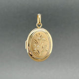 Estate 14K Y Gold Flower Locket Pendant - Walter Bauman Jewelers