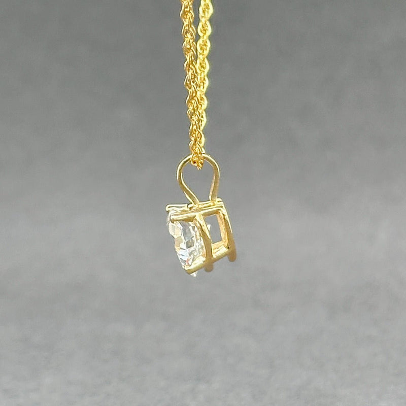 Estate 14K Y Gold Heart CZ Pendant - Walter Bauman Jewelers