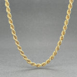 Estate 14K Y Gold Hollow 3.70mm 18” Rope Chain - Walter Bauman Jewelers